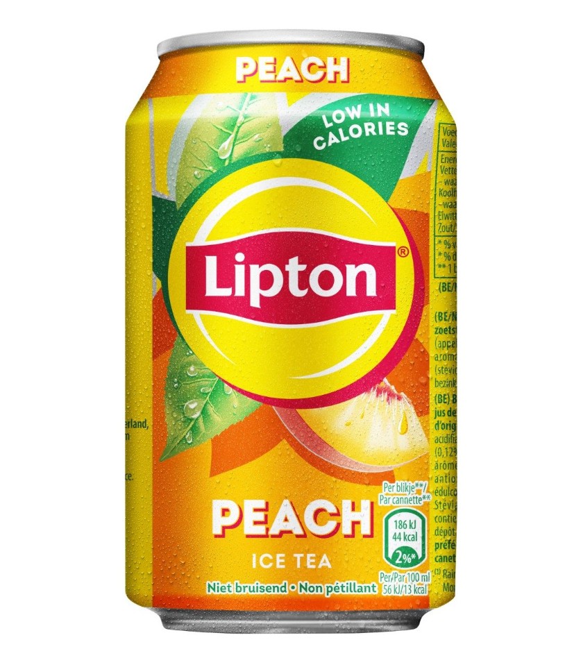 Lipton Ice Tea Peach No Bubbles Blik 24x33cl
